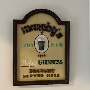Guinness Beer Sign Irish Pub